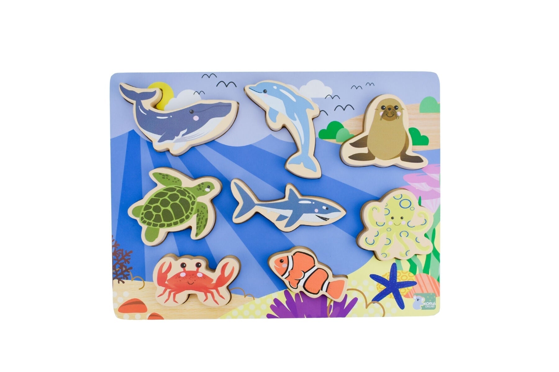 WOODEN CHUNKY PUZZLE SEA ANIMAL - Bamboo Sprout
